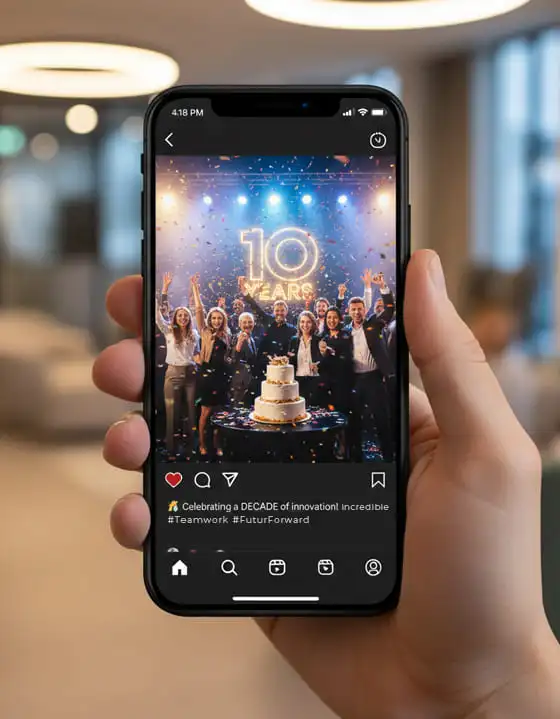 Vidéo sur réseaux sociaux d'un évènement d'entreprise