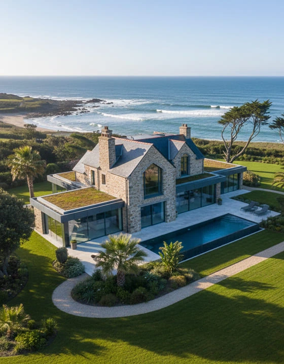 Vue drone d'un bien immobilier